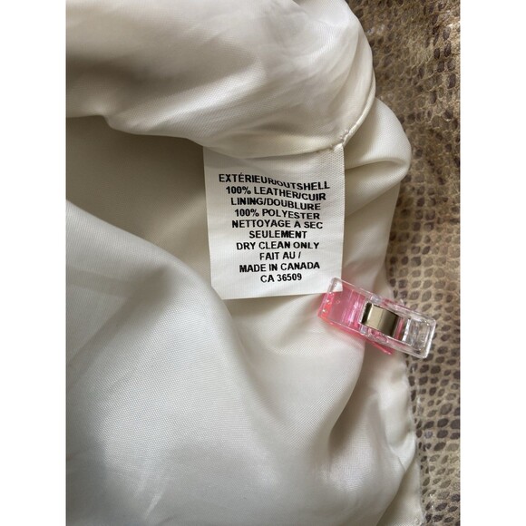 Vintage Y2K Womens Snakeskin Genuine Leather Pants Size 14 Rocker Editorial Glam - Picture 6 of 10